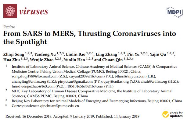 From SARS to MERS, Thrusting Coronaviruses into the Spotlight.